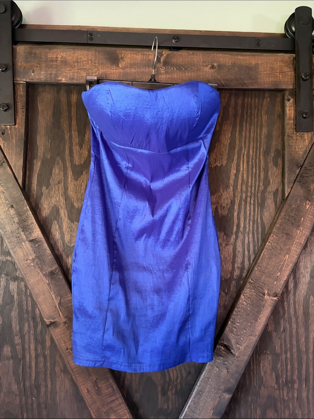 DEPRI Strapless Royal Blue Mini Dress Medium
